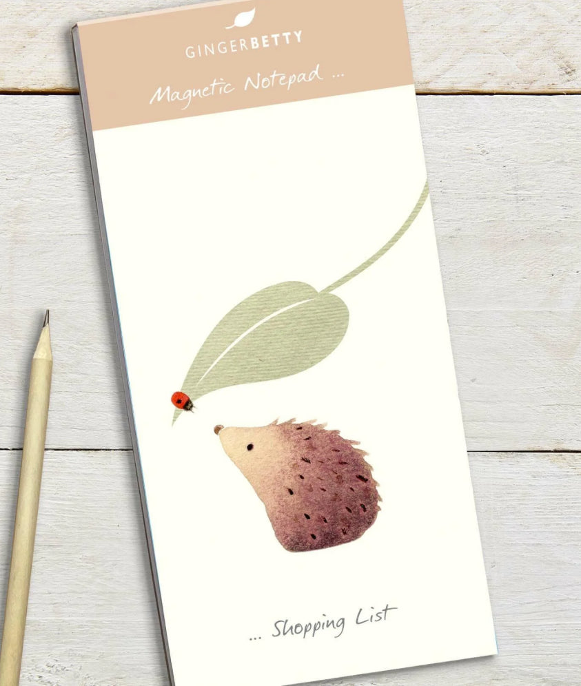 Hedgehog & Ladybird Magnetic Notepad