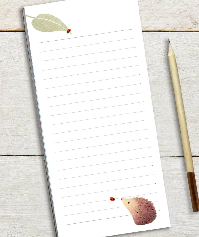 Hedgehog & Ladybird Magnetic Notepad