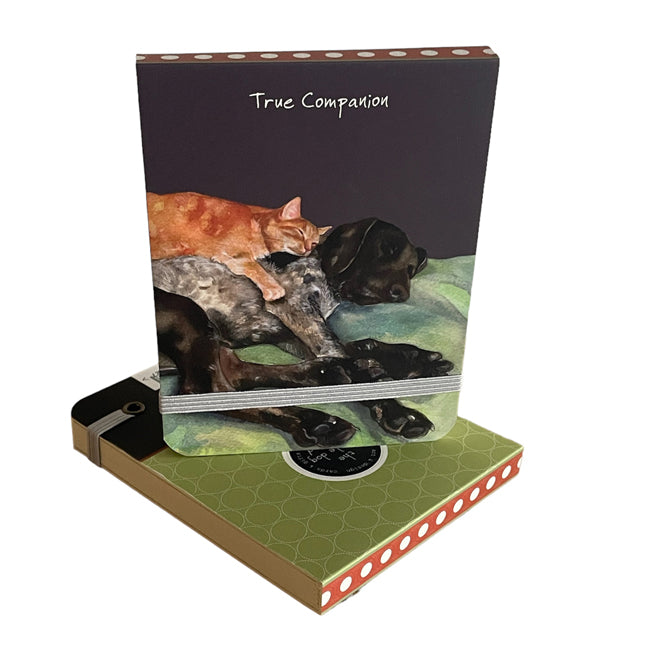 Notebook - Ginger Cat and German Shorthair Pointer True Companions