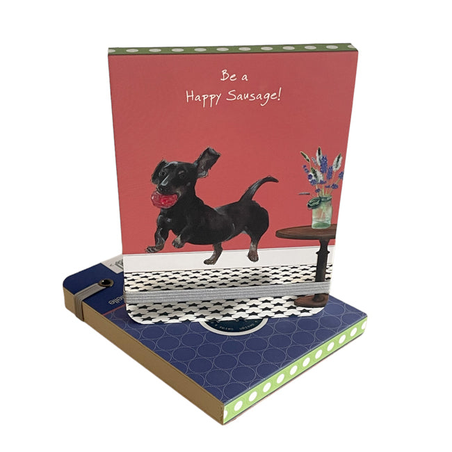 Notebook - Happy Sausage Dog Dachshund