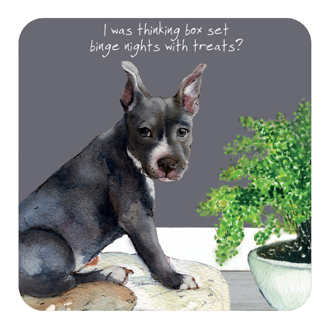 Coaster - Staffordshire Bull Terrier by The Little Dog Laughed