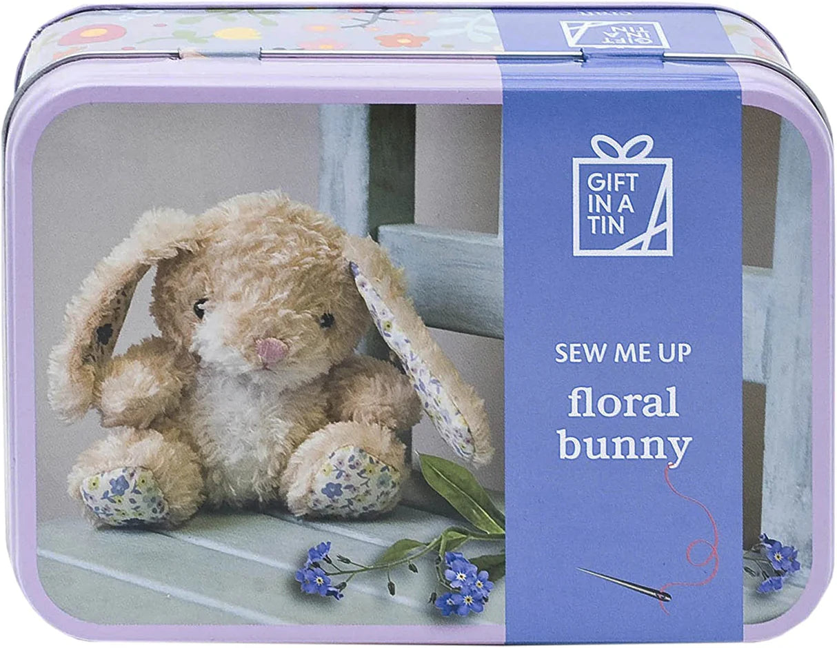 Sew Me Up Floral Bunny Gift in a Tin by Apples To Pears