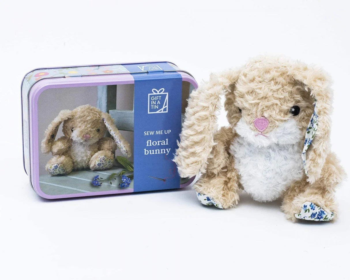 Sew Me Up Floral Bunny Gift in a Tin by Apples To Pears