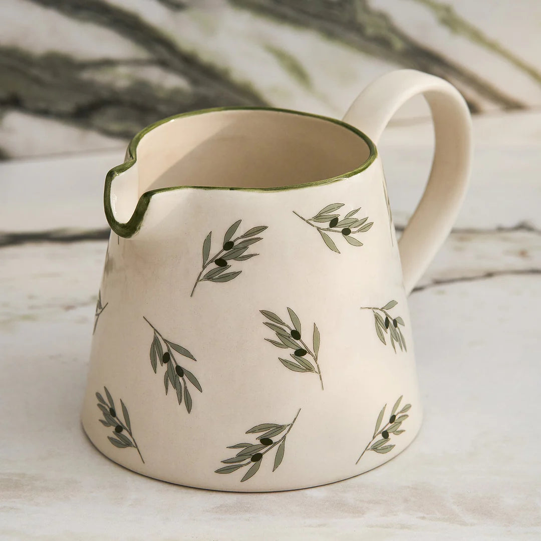 Olive Large Stoneware Jug
