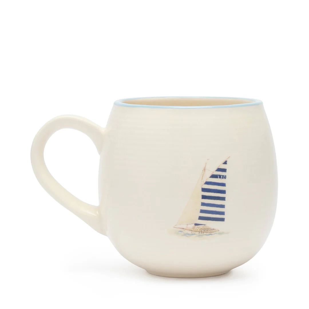 Coastal Boats Stoneware Mug
