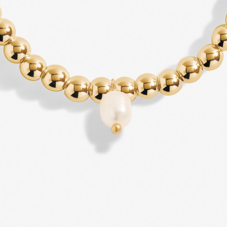 Joma Three Pearl Anklet In Gold Plating