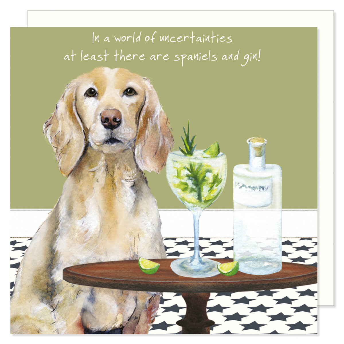 Card - Working Cocker Spaniel Gin by Little Dog Laughed