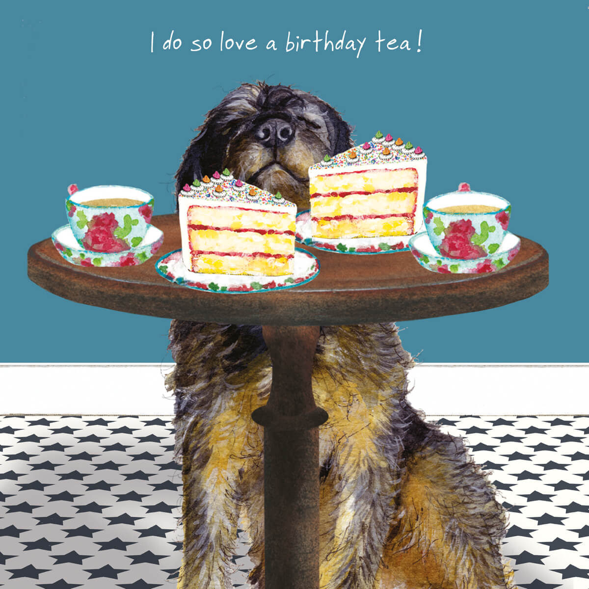Card - Dog and Cake Birthday Tea by The Little Dog Laughed