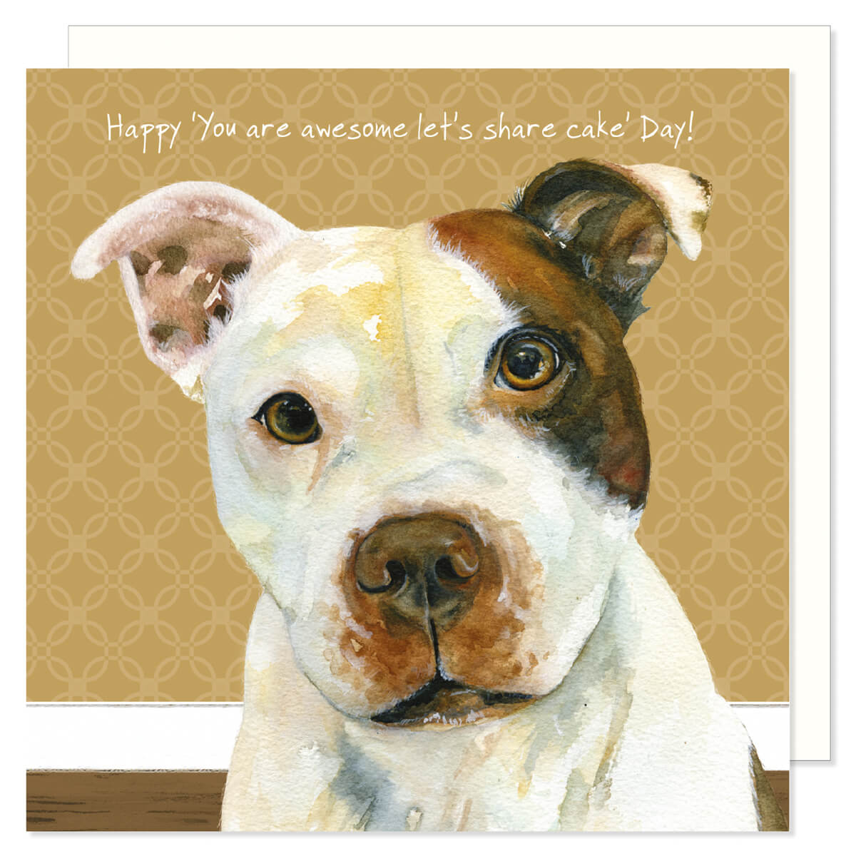 Card - Staffordshire Bull Terrier Share Cake Day by The Little Dog Laughed