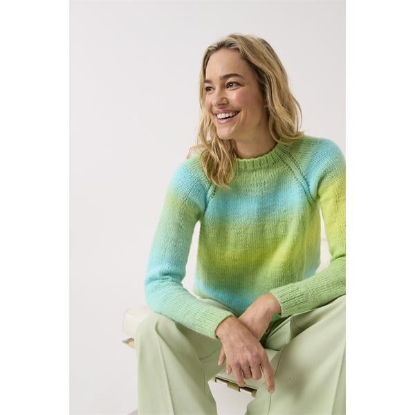 Pattern - Round the Raglan Sweater in Jewelspun Ombre Aran 10841