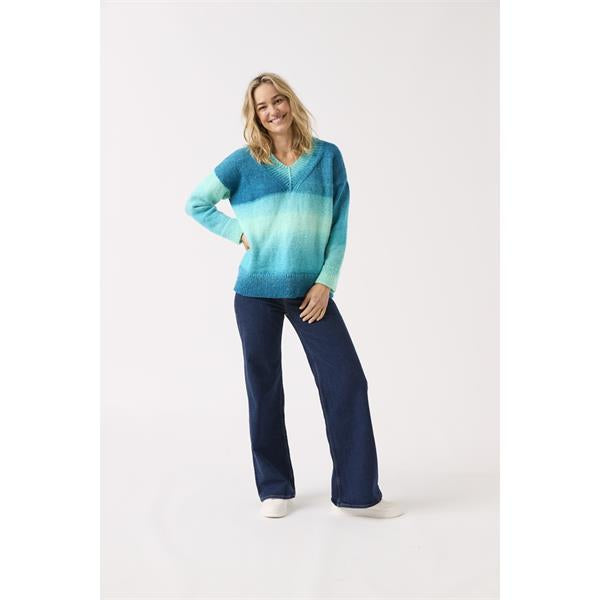 Pattern - Truly Madly Deep V Sweater in Jewelspun Ombre Aran 10845