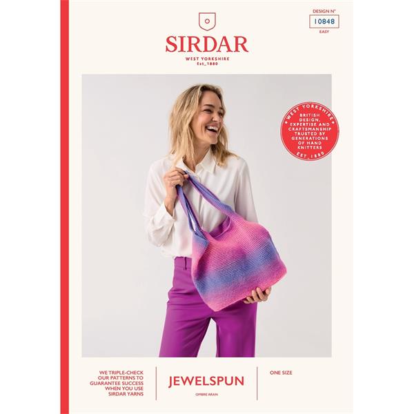 Pattern - Totally Crochet Tote in Jewelspun Ombre Aran 10848