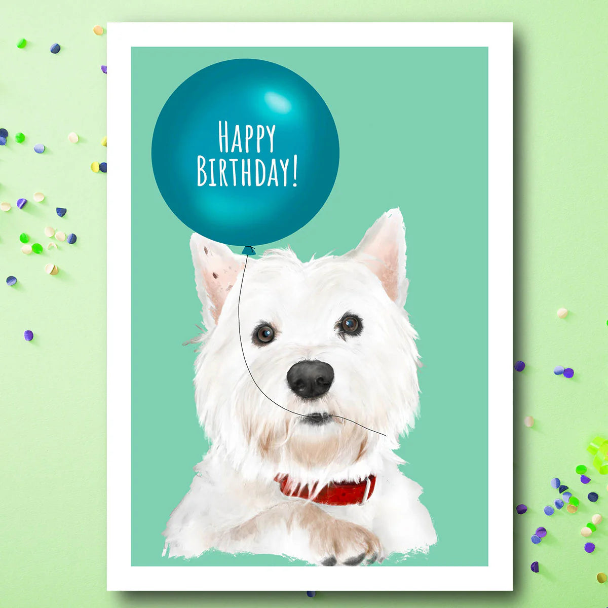 West Highland Terrier Birthday Card