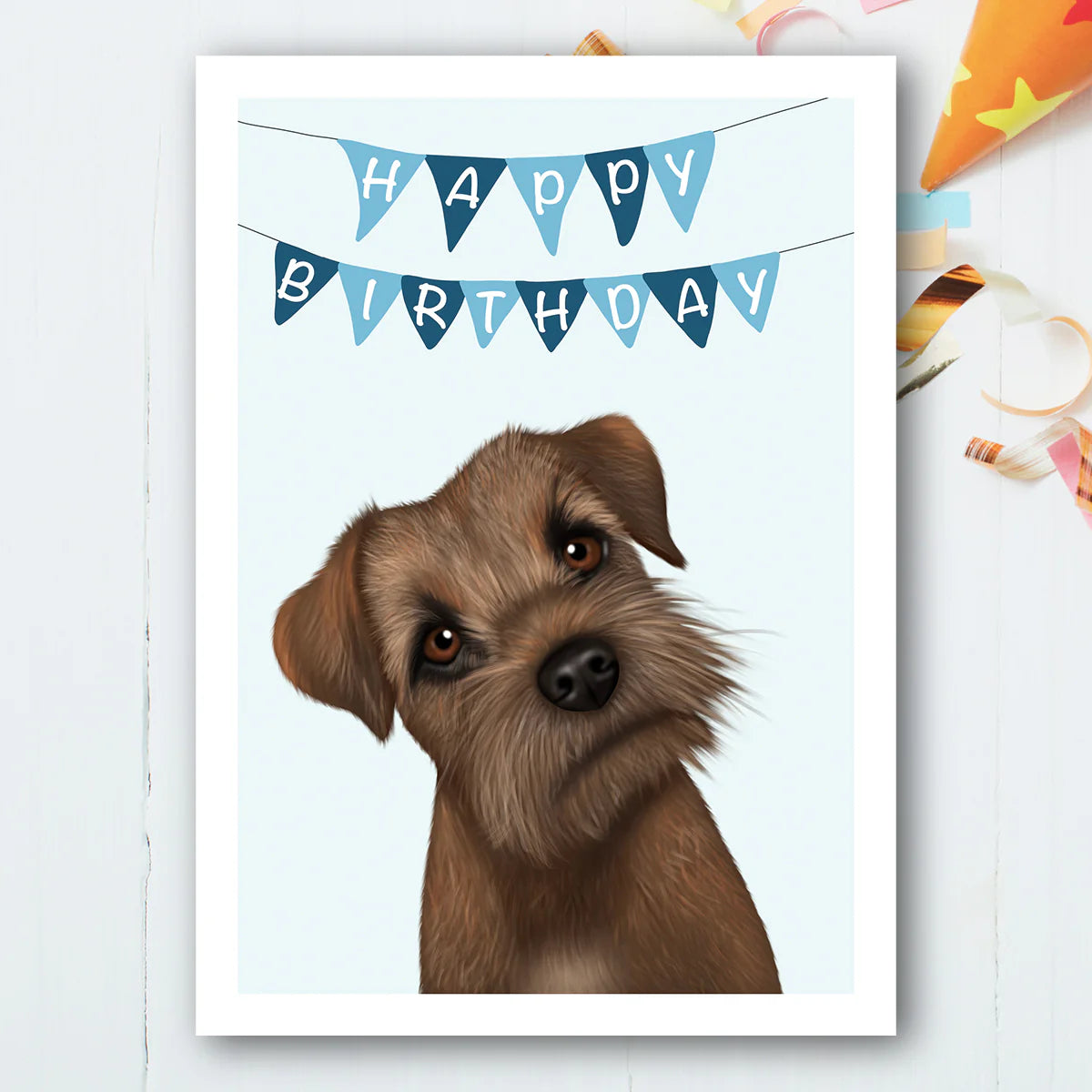 Border Terrier Birthday Card