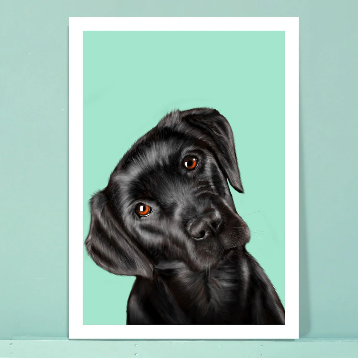 Black Labrador Card