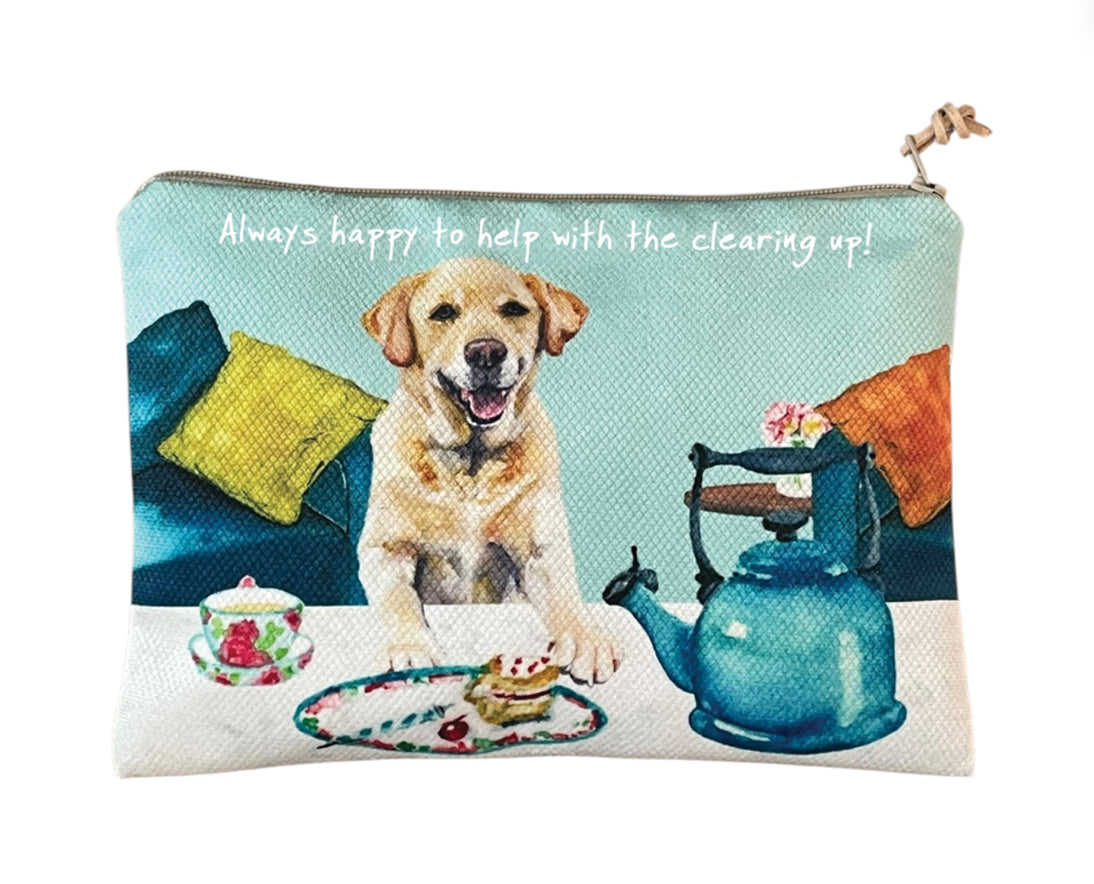 Zip Purse - Yellow Labrador Helper