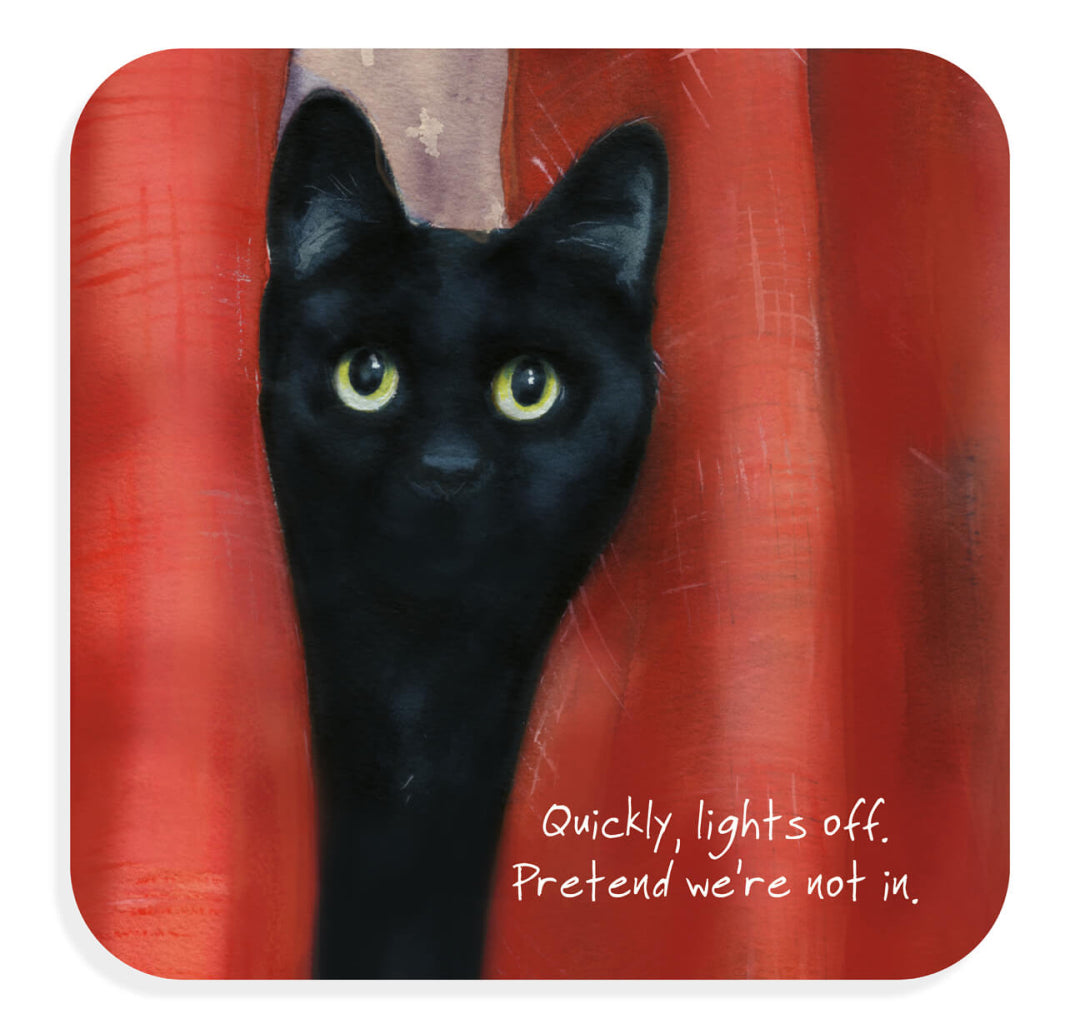 Coaster - Black Cat Lights Off