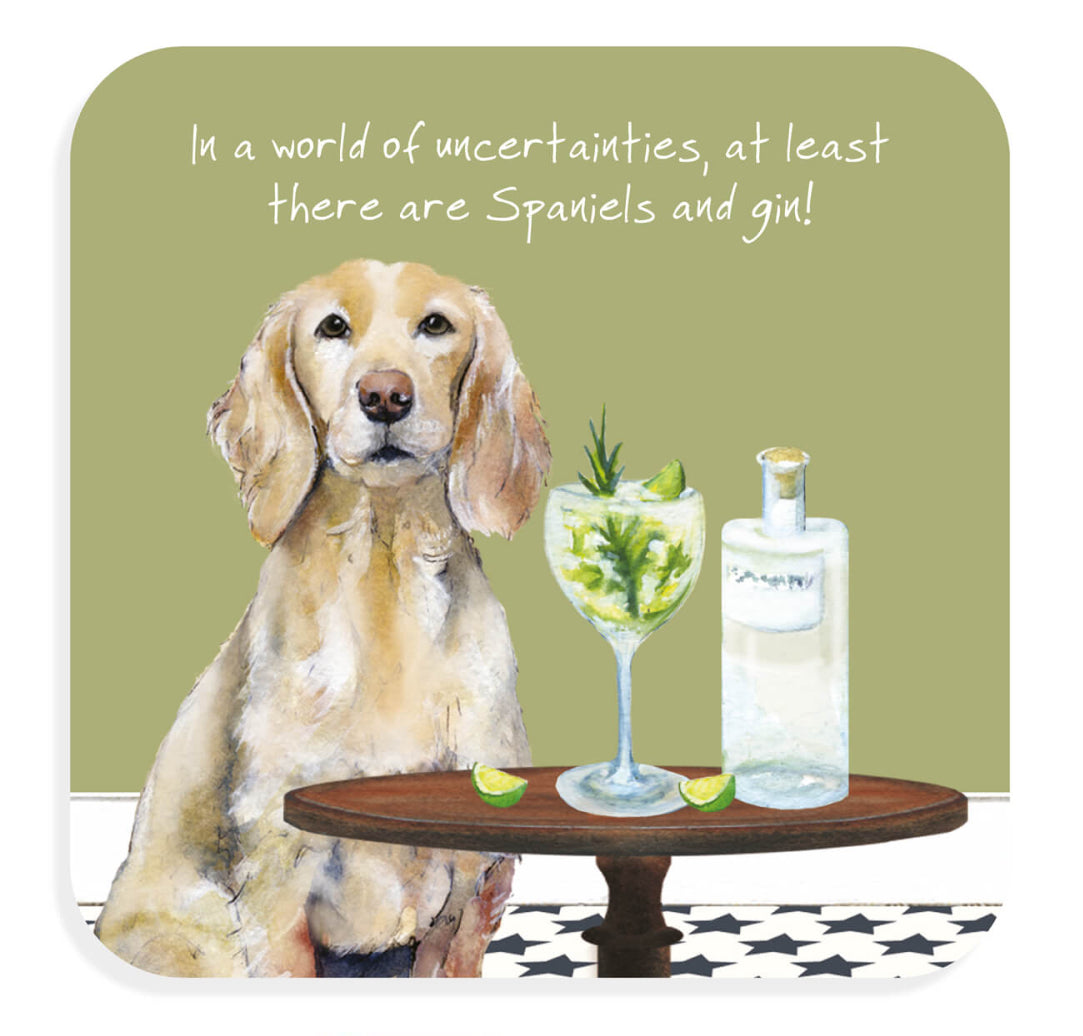 Coaster - Working Cocker Spaniel and Gin