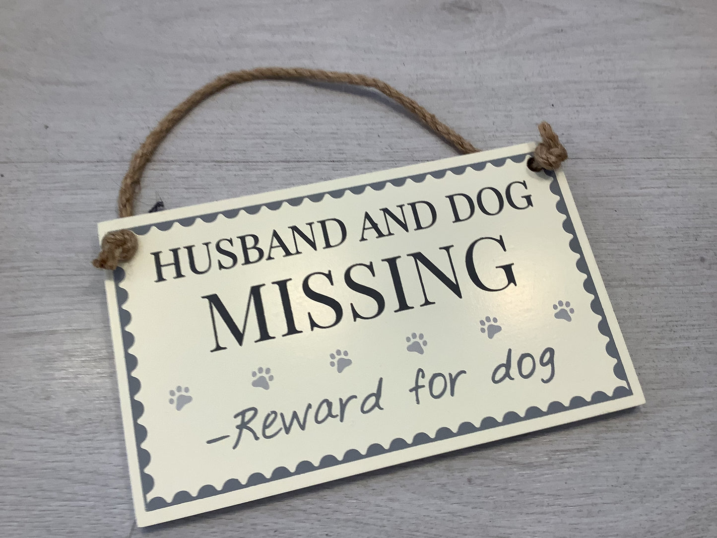 Husband & Dog Missing - Reward for dog sign