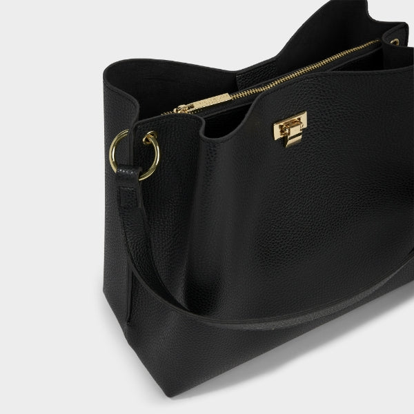 Katie Loxton Reese Shoulder Handbag in Black