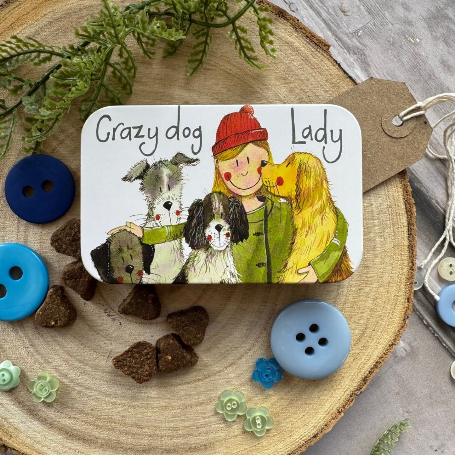 Crazy Dog Lady Small Rectangle Tin