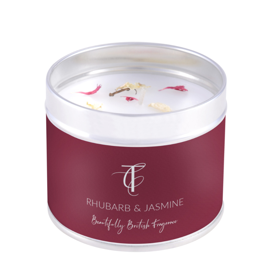 Pastels - Rhubarb & Jasmine Tin Candle