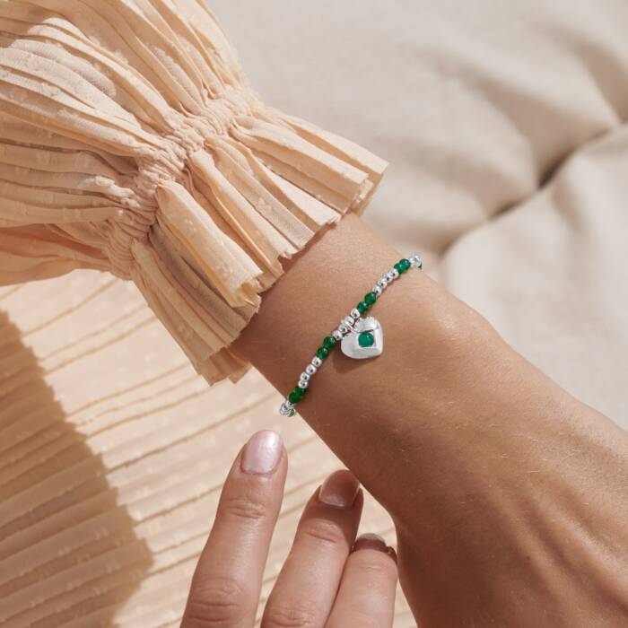 Birthstone A Little 'May' Bracelet In Silver Plating