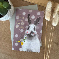 Alex Clark Rabbit and Buttercup Birthday Card