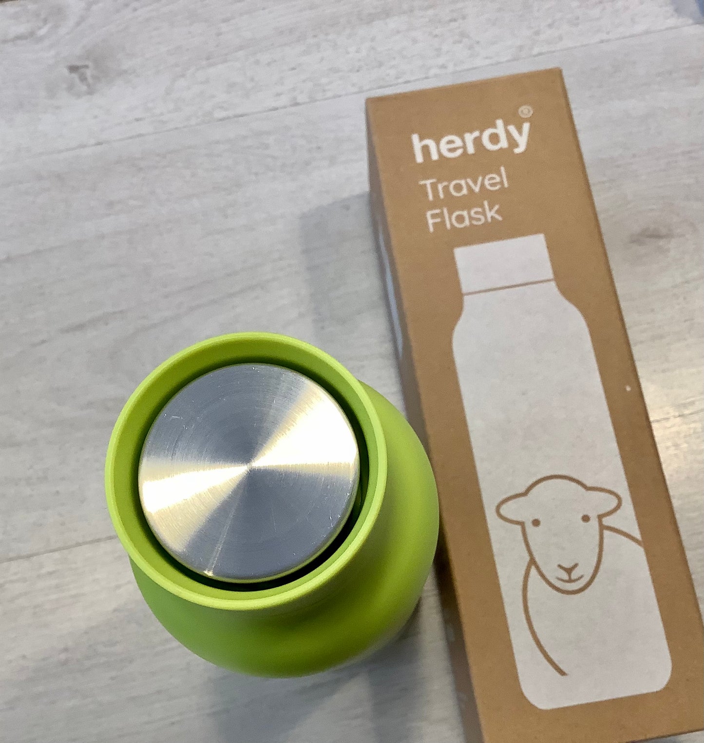 Green Travel Flask
