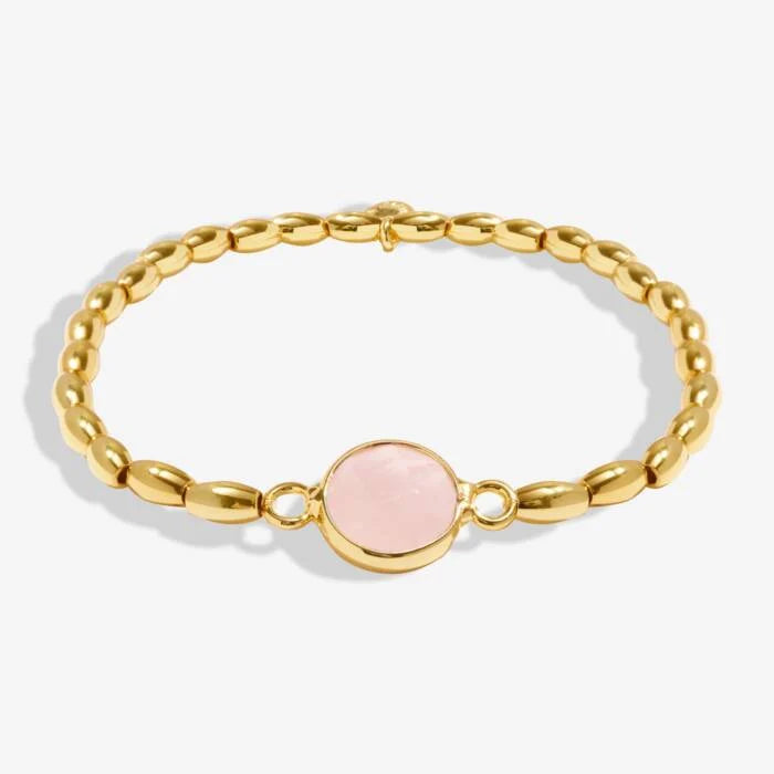 Serenity Stones | Pink Quartz Bracelet | Gold Plated | Joma Jewellery