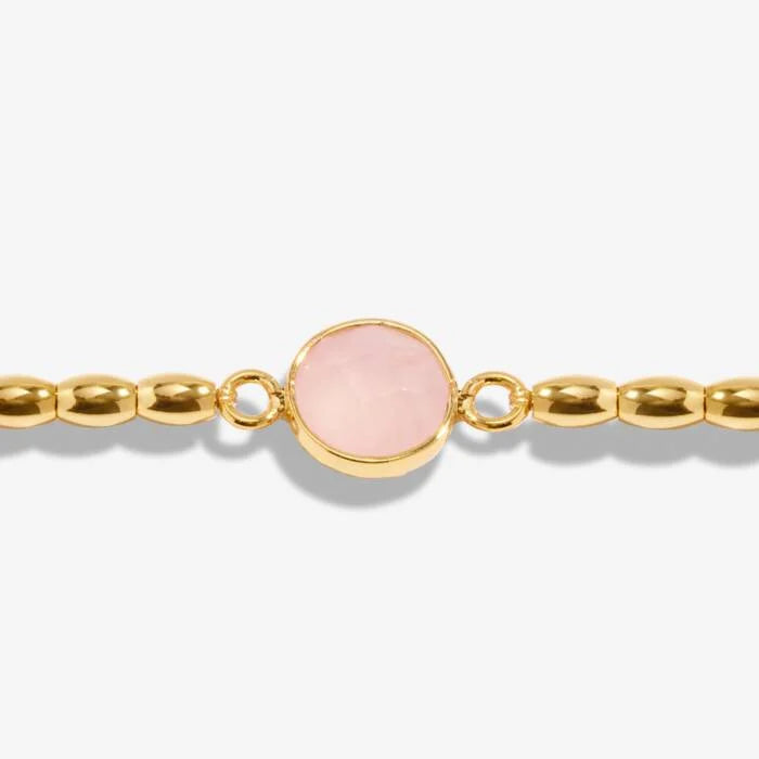 Serenity Stones | Pink Quartz Bracelet | Gold Plated | Joma Jewellery