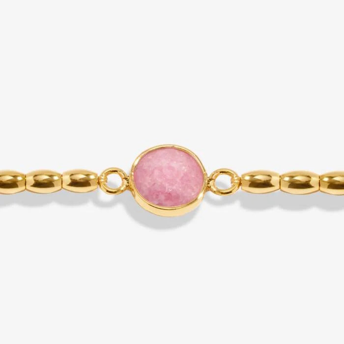 Serenity Stones | Watermelon Quartz Bracelet | Gold Plated | Joma Jewellery