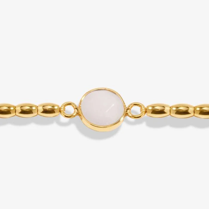 Serenity Stones | White Jade Bracelet | Gold Plated | Joma Jewellery