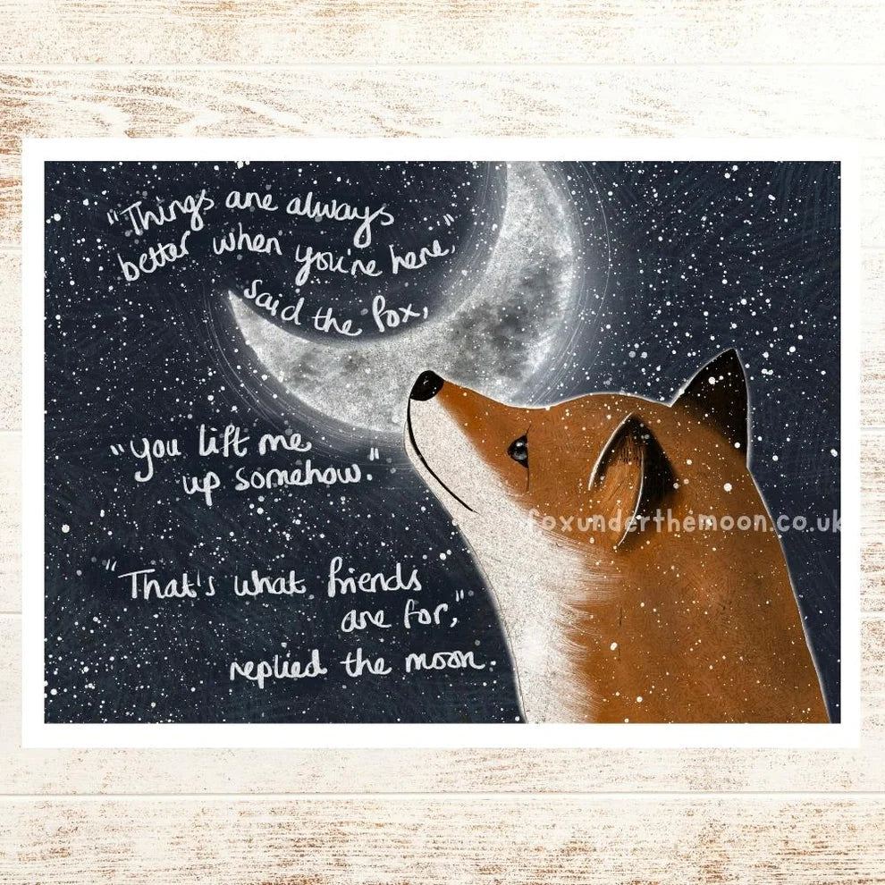 'Lift Me Up' Art Print by Fox Under The Moon