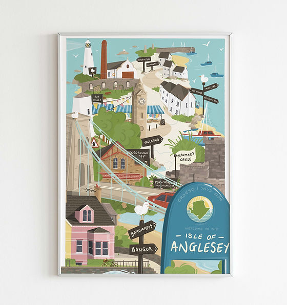 Anglesey Map A3 Print