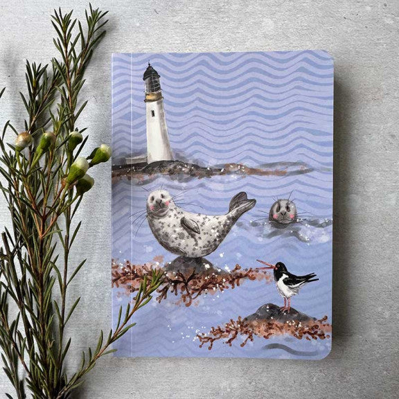 Seals On the Rocks Soft Backed Blank Notebook