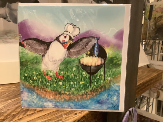 BBQin’ Puffin Card