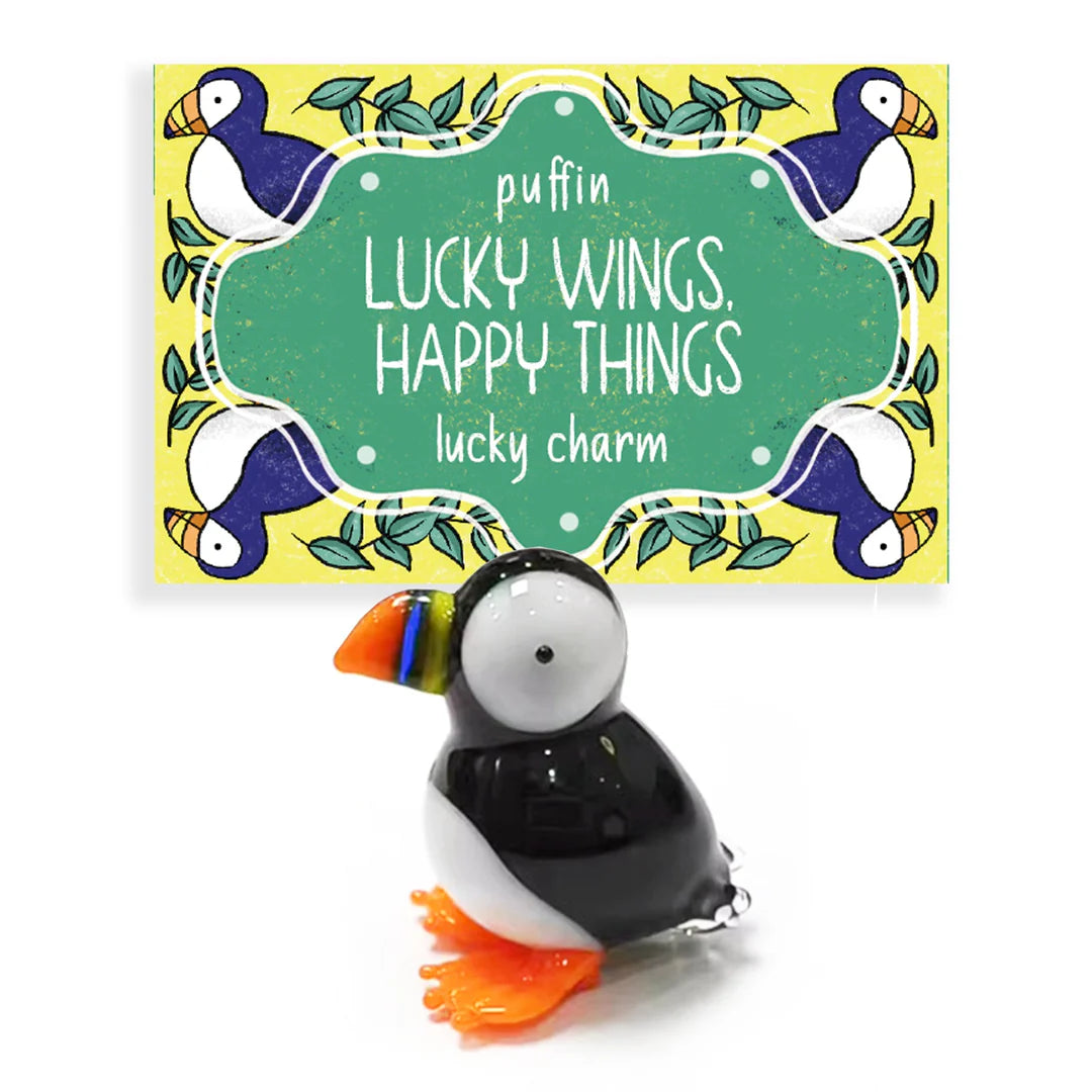 Neon Magpie Puffin Lucky Charm