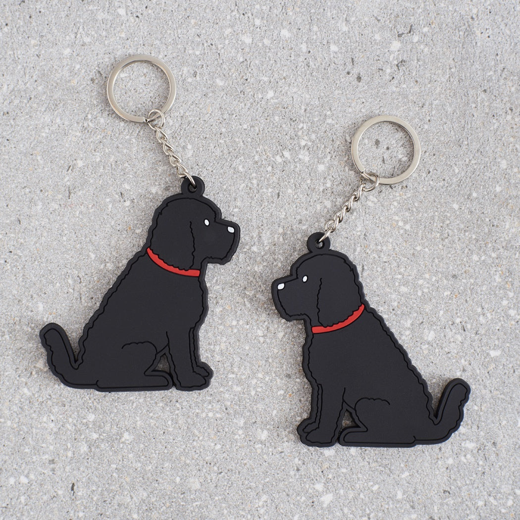 Black cockapoo/labradoodle keyring