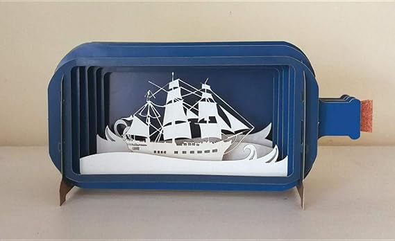 Alljoy Design Sailing Message In A Bottle Card