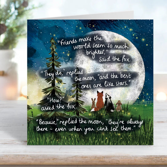 ‘Friends Are Stars' Single Greeting Card