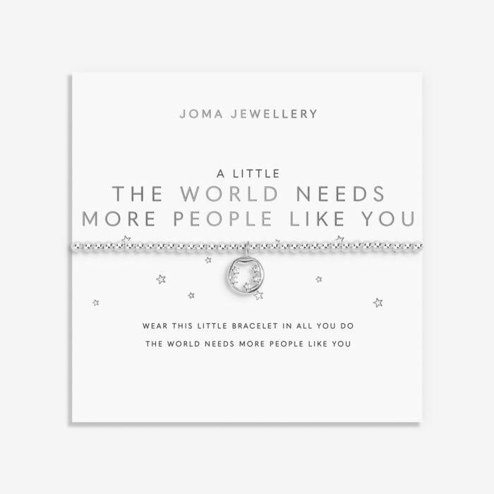 Joma Jewellery A Little ‘The World Needs More People Like You’ Silver Plated Bracelet