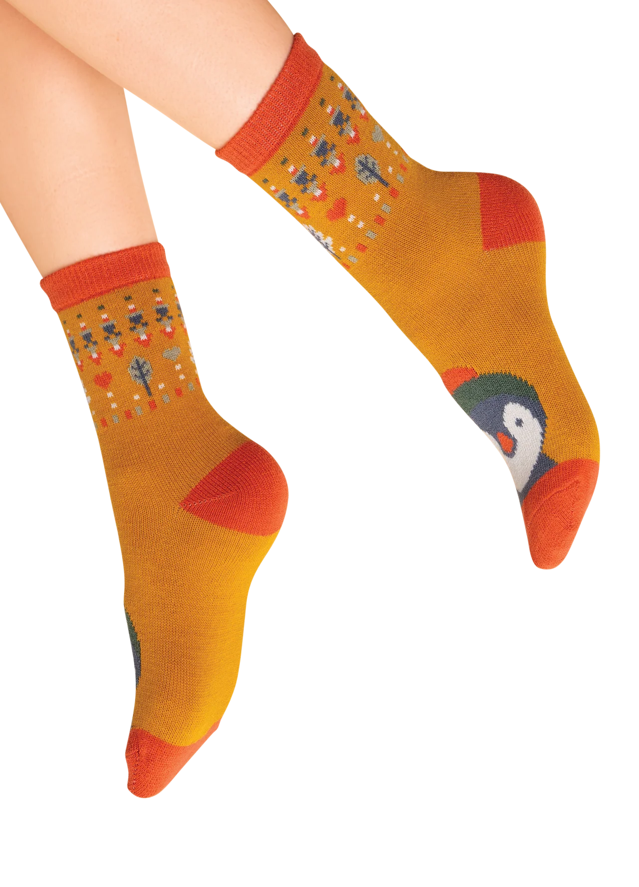 Powder Penguin Wool Socks