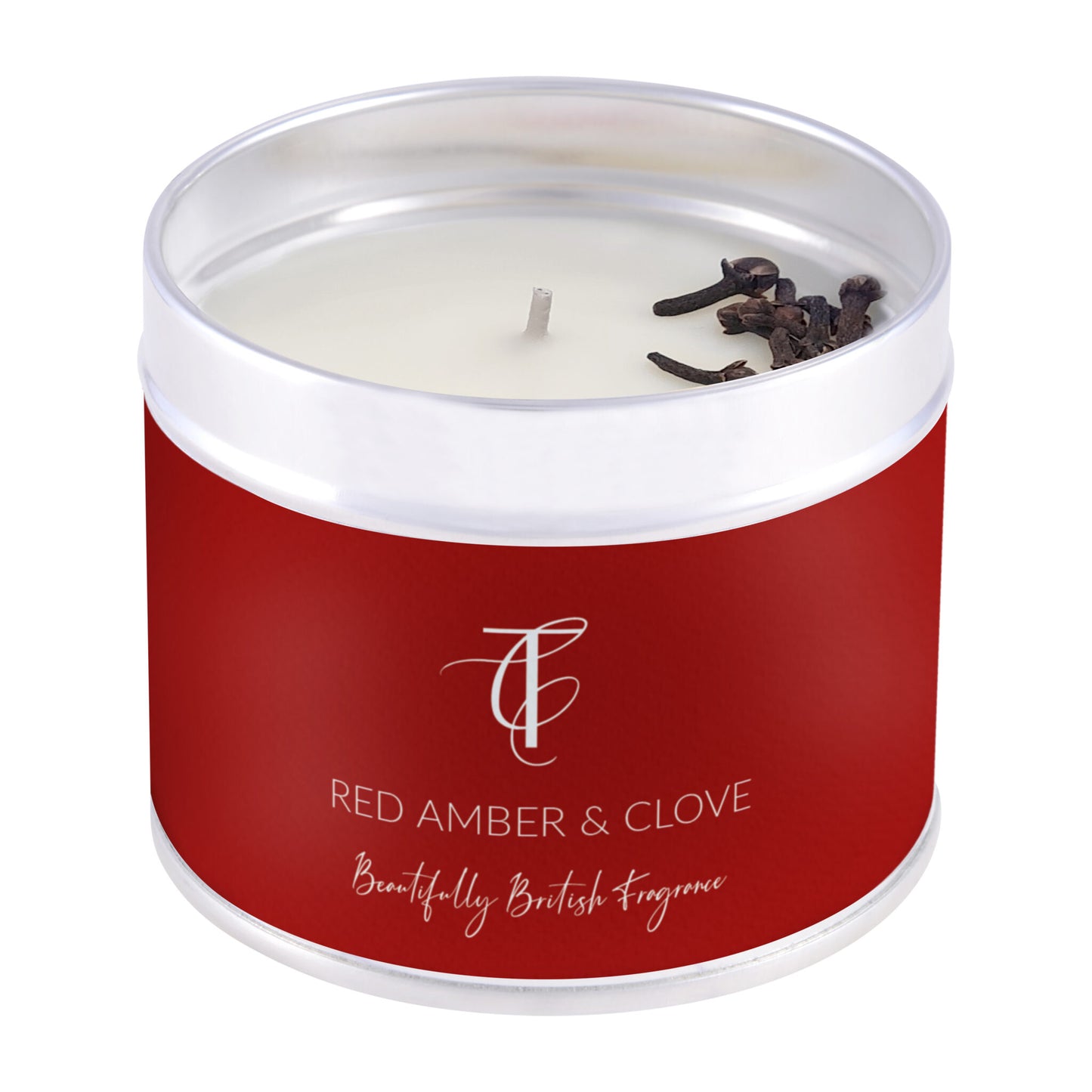 SEASONAL PASTELS - RED AMBER & CLOVE TIN CANDLE