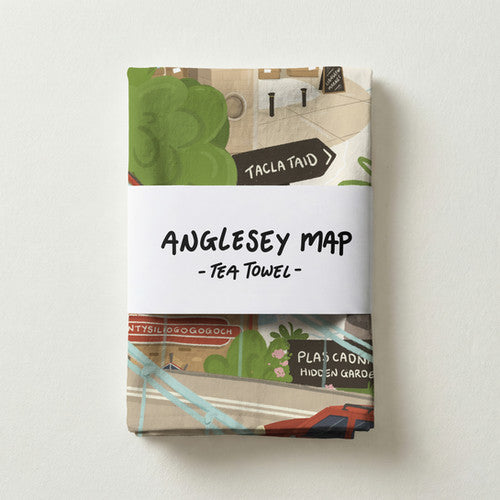 Anglesey Map Tea Towel