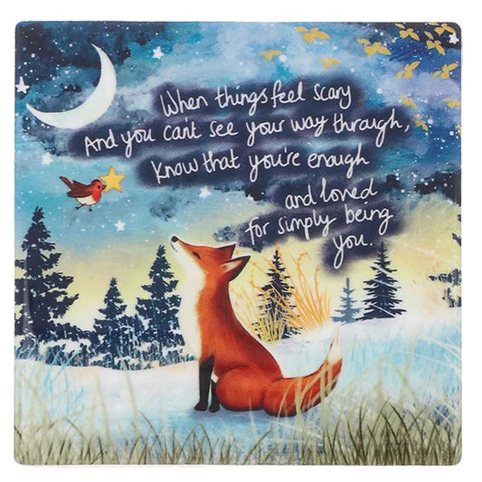 Fox Under The Moon Ceramic Coaster in Gift Box - Simply You