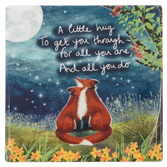 Fox Under The Moon Ceramic Coaster in Gift Box - Little Hug