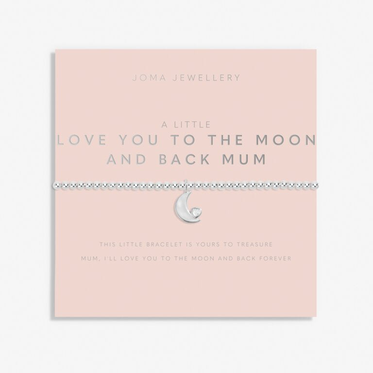 Mother's Day A Little 'Love You To The Moon And Back Mum' Bracelet In Silver Plating