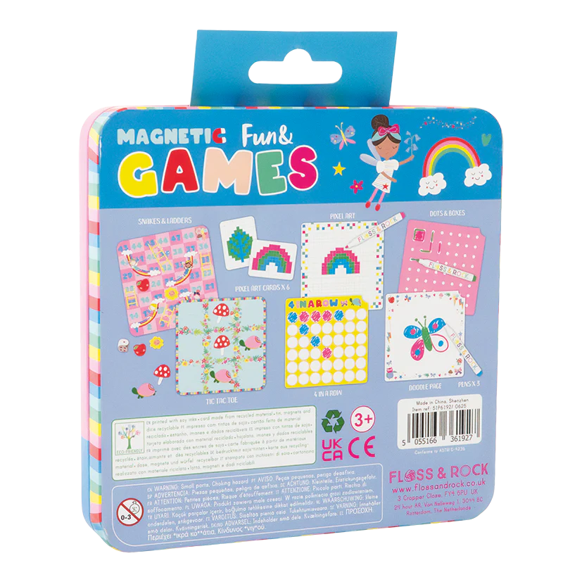 Magnetic Fun & Games Tin Set - Rainbow Fairy