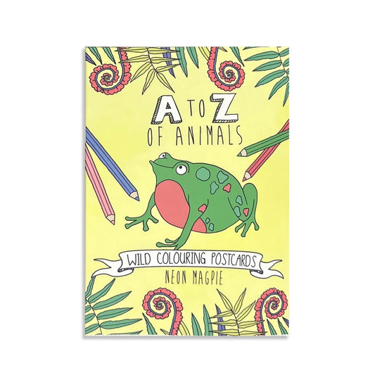 Neon Magpie Animal Colouring In Postcard Set